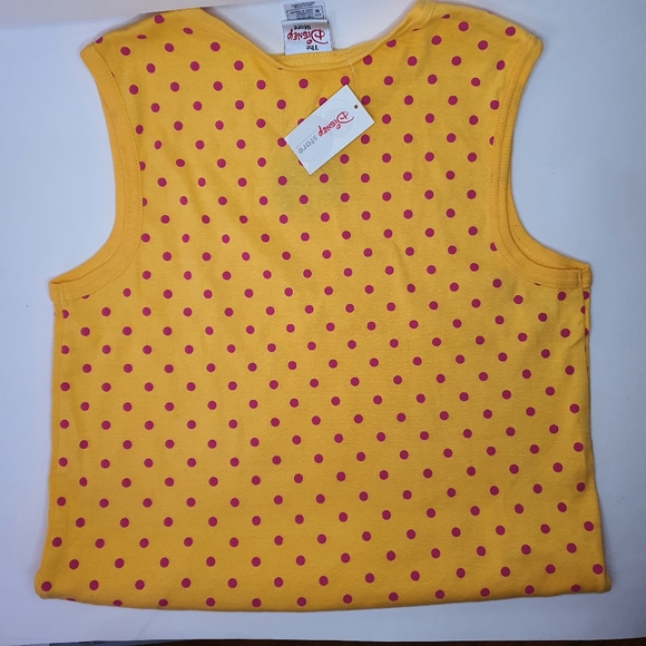 Disney Yellow Tank Top with Pink Dots and Eeyore Design - NWT - Picture 4 of 8